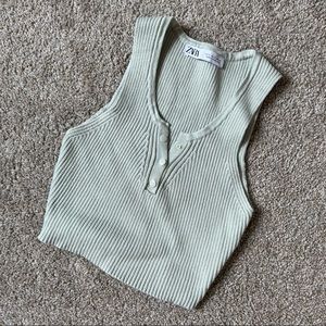 Zara Cropped Knit Tank